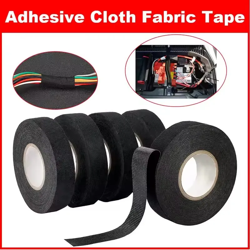 15 Meter Heat-resistant Flame Retardant Tape Coroplast Adhesive Cloth Tape For Car Cable Harness Wiring Loom Protection