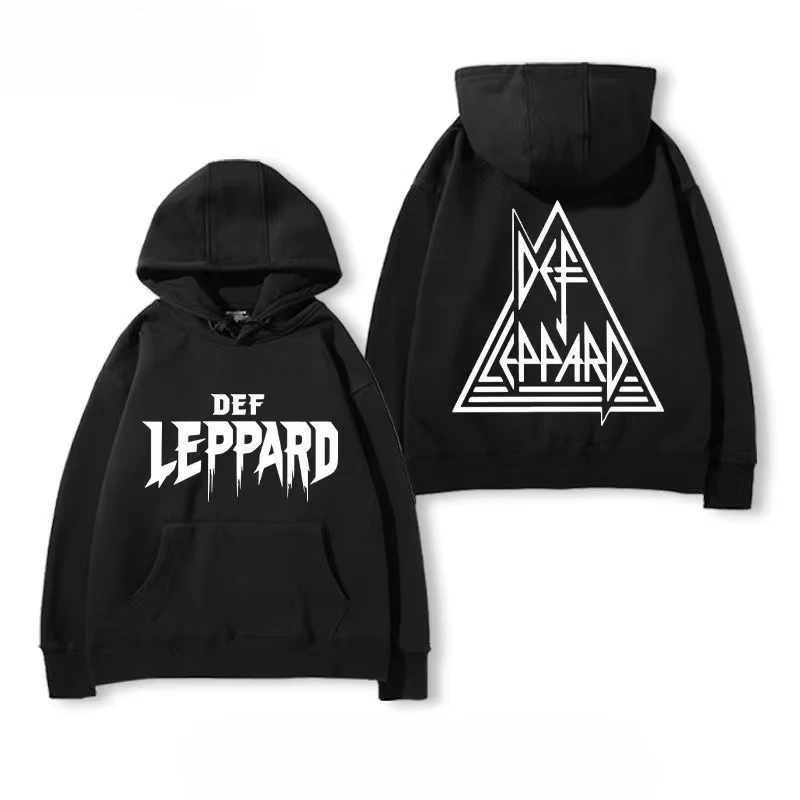 بلوزة فضفاضة وعصرية للرجال والنساء مع نمط فرقة الروك مطبوعة مقنعين البلوز لخريف وشتاء 2025