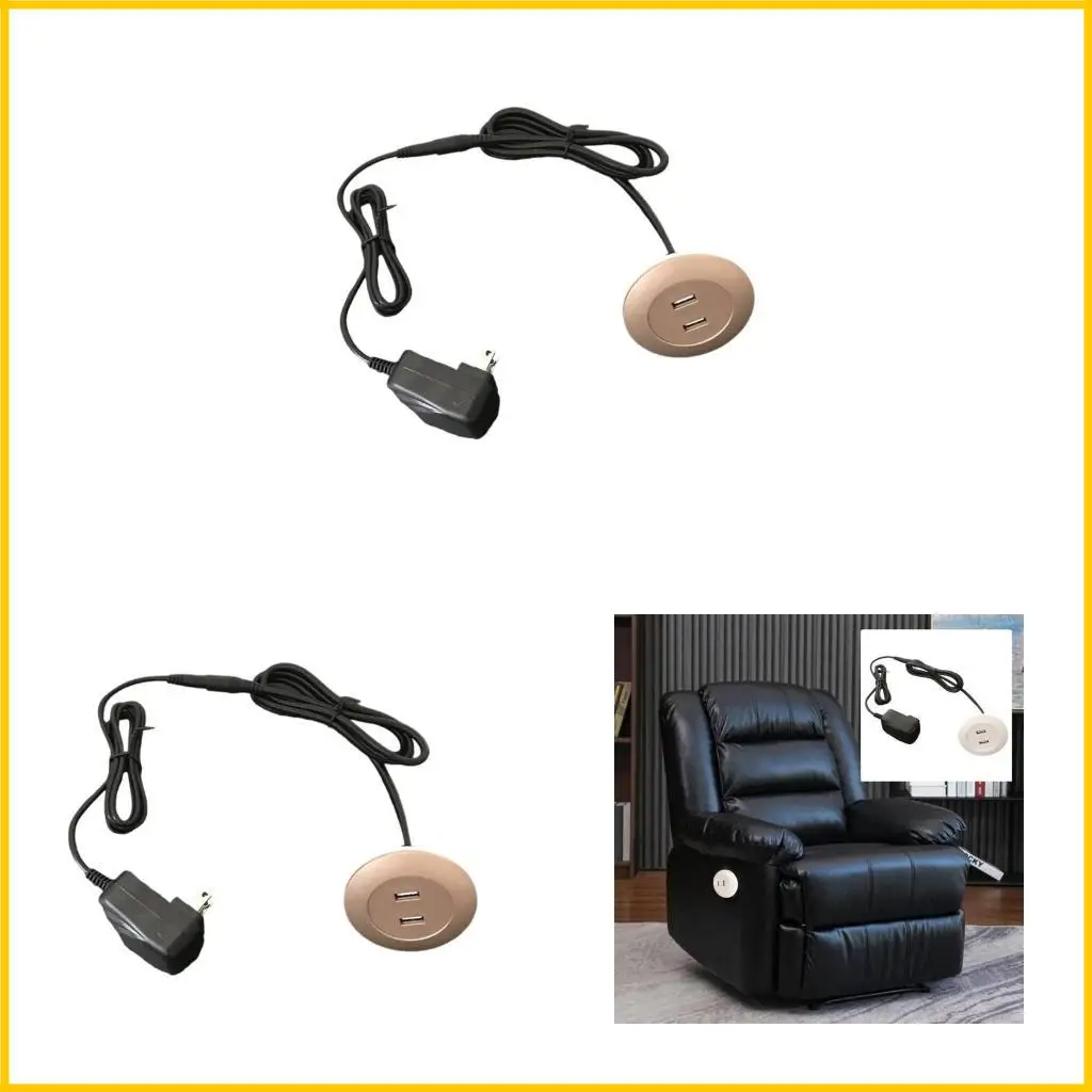 

Furniture Concealed USB Panel Socket Desktop Embedded Double USB Socket for Phone Charging Double USB Charging