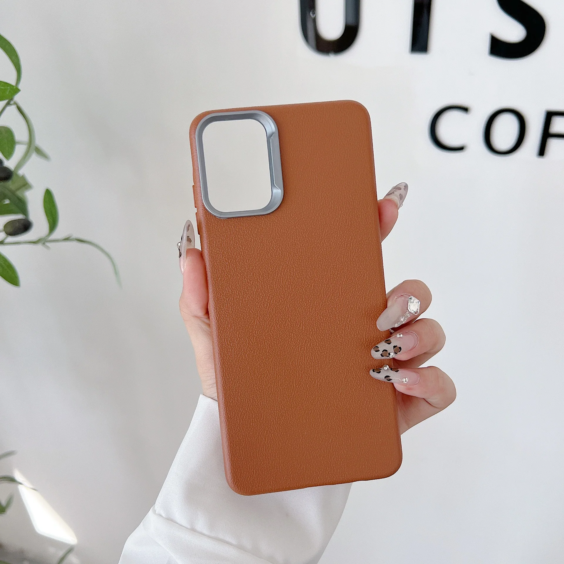 Für Galaxy S26 Leder-Muster Handyhülle, Einfarbige Rutschfeste A17, A36 TPU Handy-Schutzhülle – Detail 7