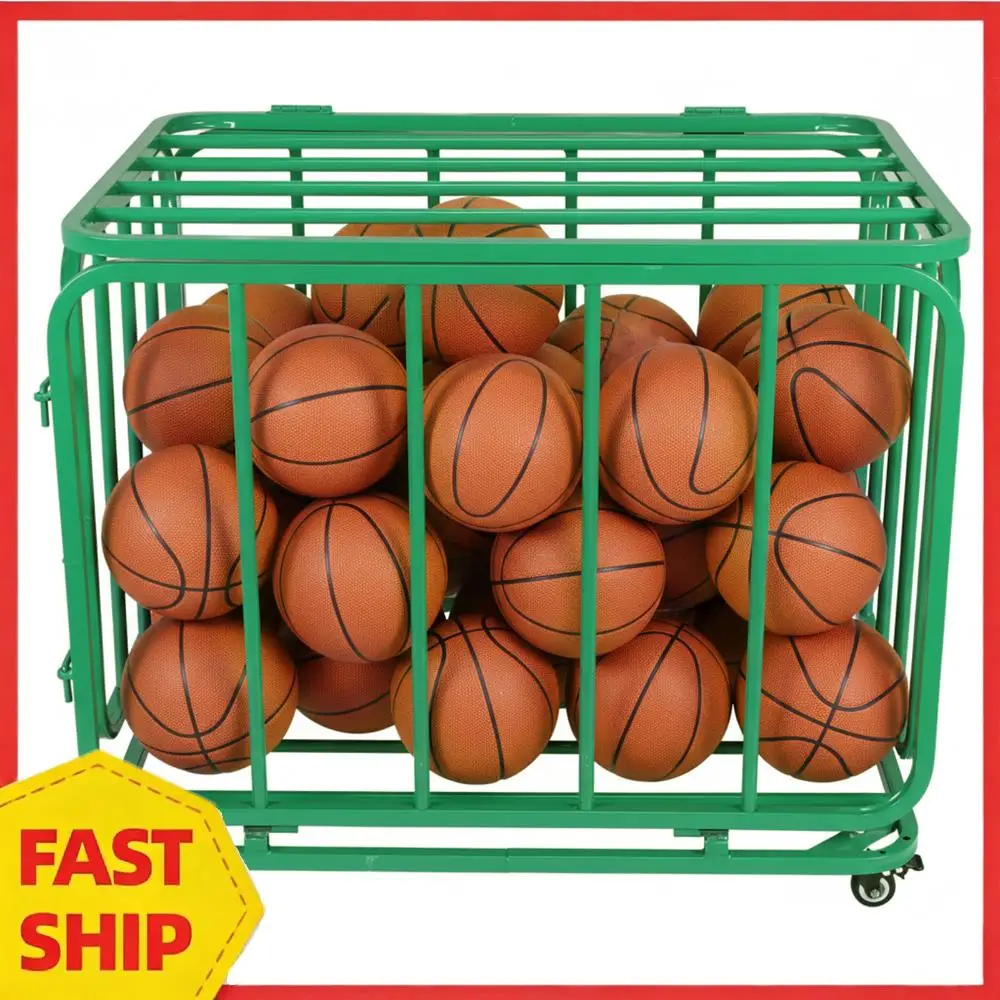 

Тележка для хранения спортивных мячей с колесами, органайзер для спортивного инвентаря для гаража, клуба или спортзала