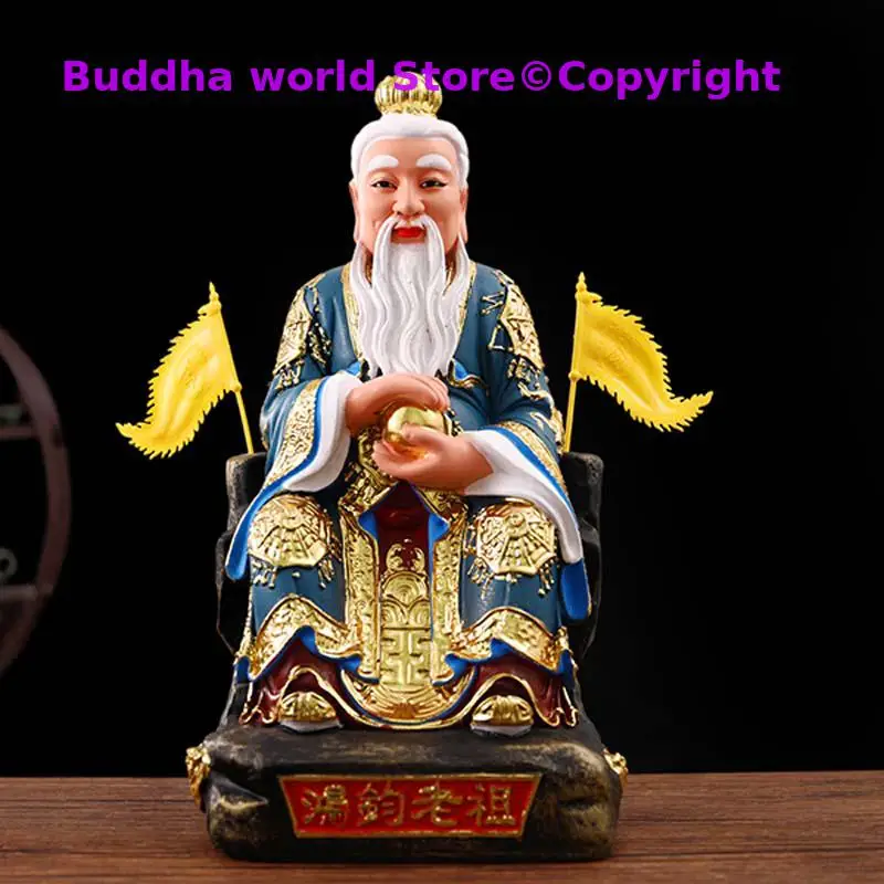 GOOD Asia HOME Temple Patron saint Taoism ancestor HONG JUN LAO ZU Color God statue efficacious bless safety healthy large