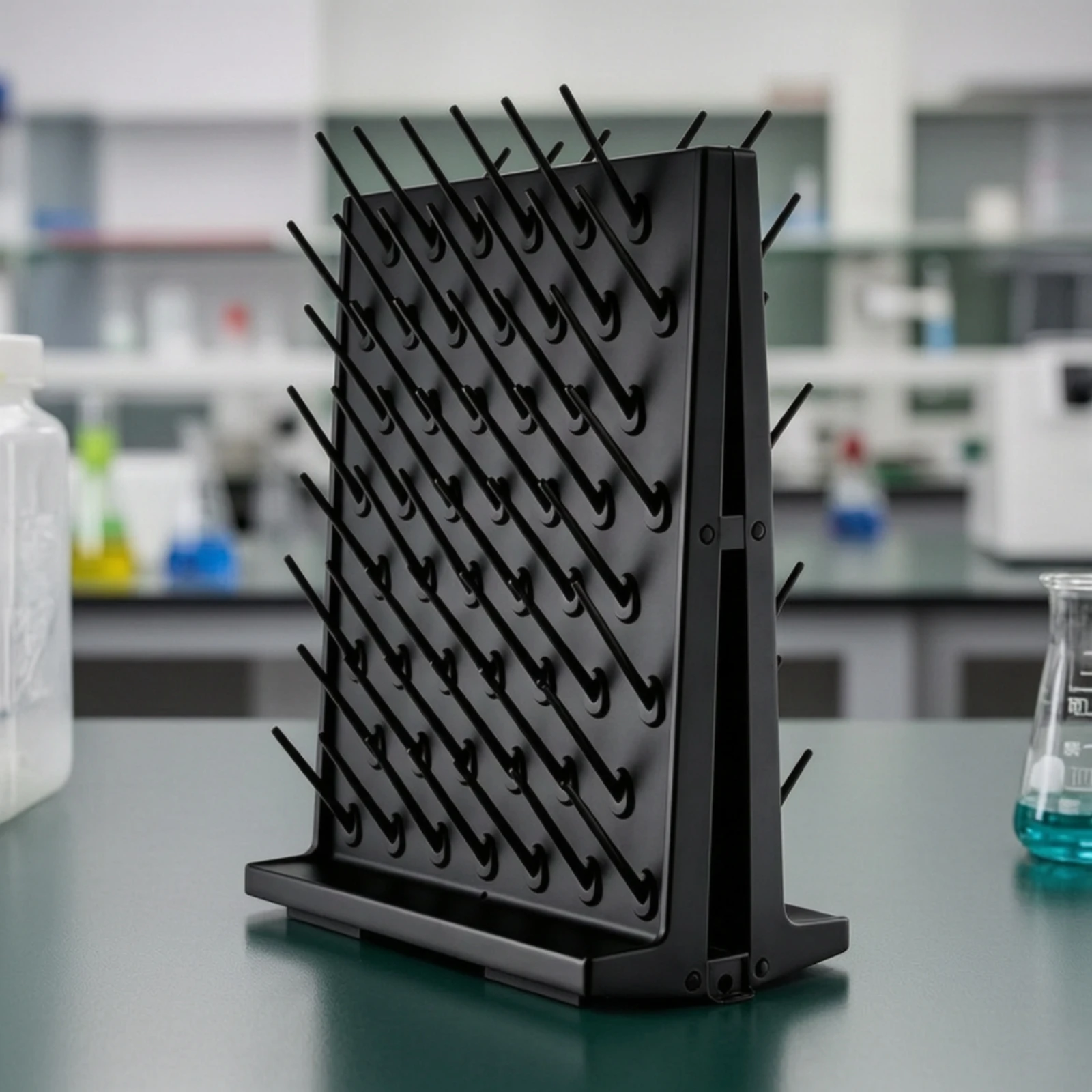 Polypropylene Laboratory Glassware Drying Rack Sturdy Freestanding Double-Sided Peg Drying Rack Long-Lasting