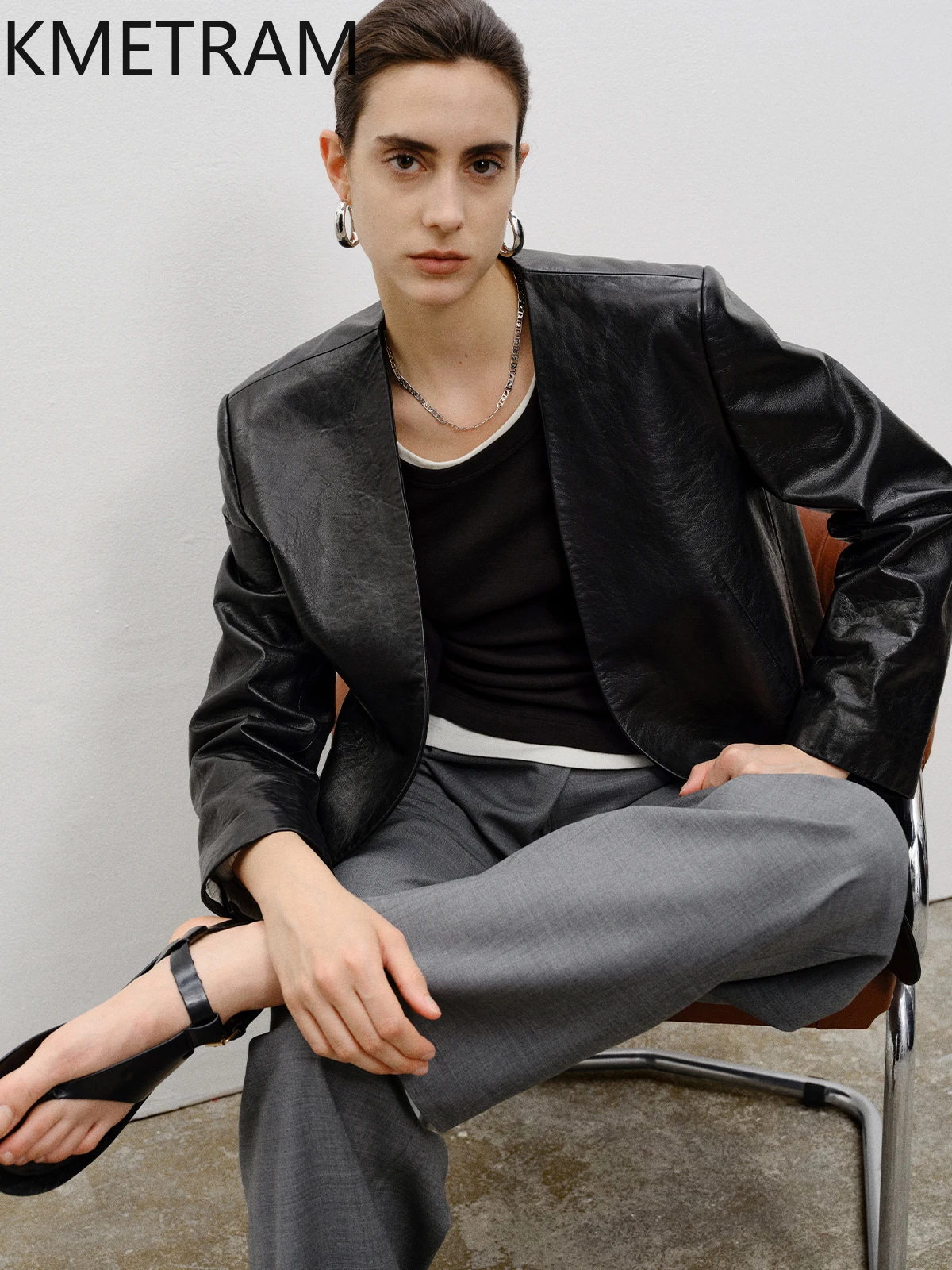 100 % obere Schicht aus Schaffelljacke für Damen, schwarze Anzugjacken aus echtem Leder, Damen, neu in Oberbekleidung, Herbstkleidung, 2025 Maletaка