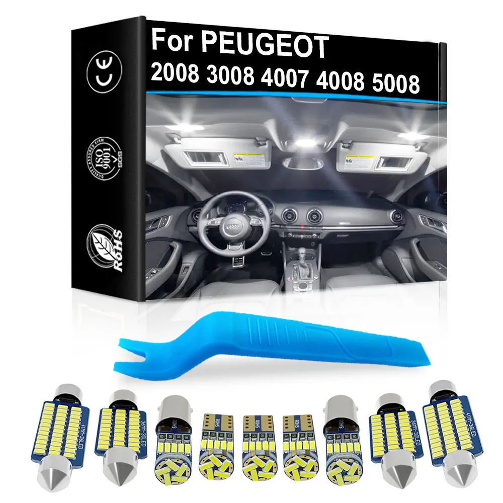 

Car Interior LED Light For PEUGEOT 2008 3008 4007 4008 5008 SUV 2012 2017 2018 Parts Accessories Indoor Lamp Auto Part Canbus