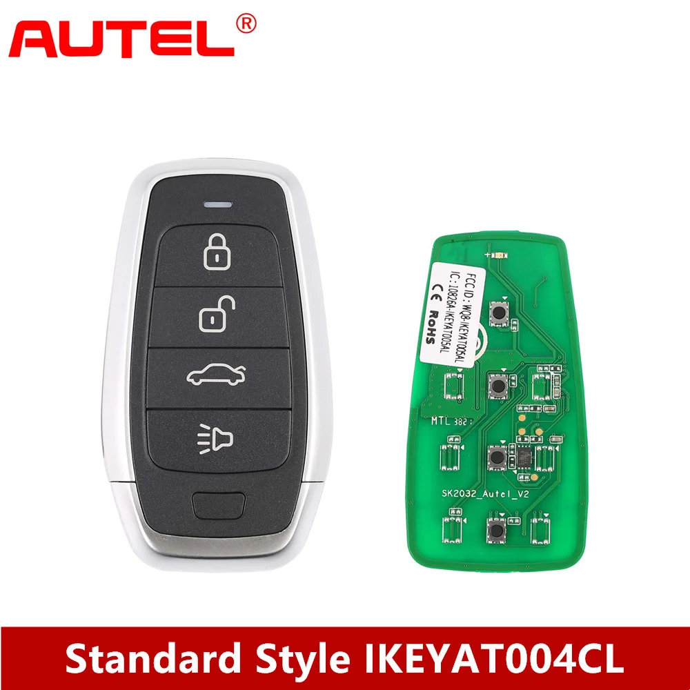 

AUTEL MAXIIM IKEY Standard Style IKEYAT004CL 4 Buttons Independent Smart Key (Panic/ Trunk)