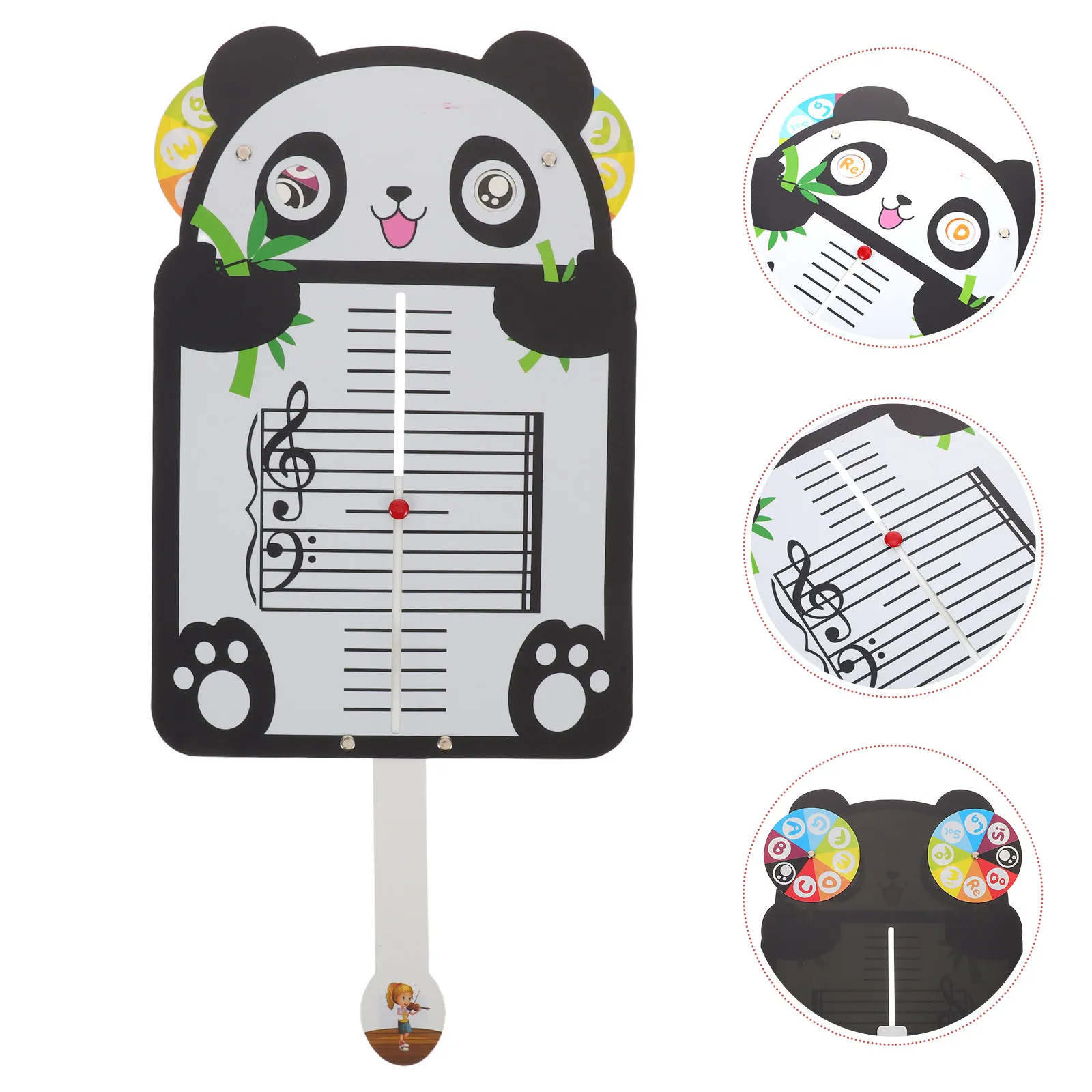 

Музыкальная доска с нотами в стиле панды для начинающих музыкантов: инструмент для изучения нотной записи, карточки для отработки ритма, обучение чтению нот на фортепиано