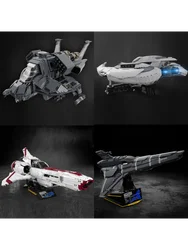 MOC Space Galacticas Viper Mark 7 Building Block Kit Spaceship Aircraft Brick Model Toy DlY Colonialed Viper STEM Christmas Gift