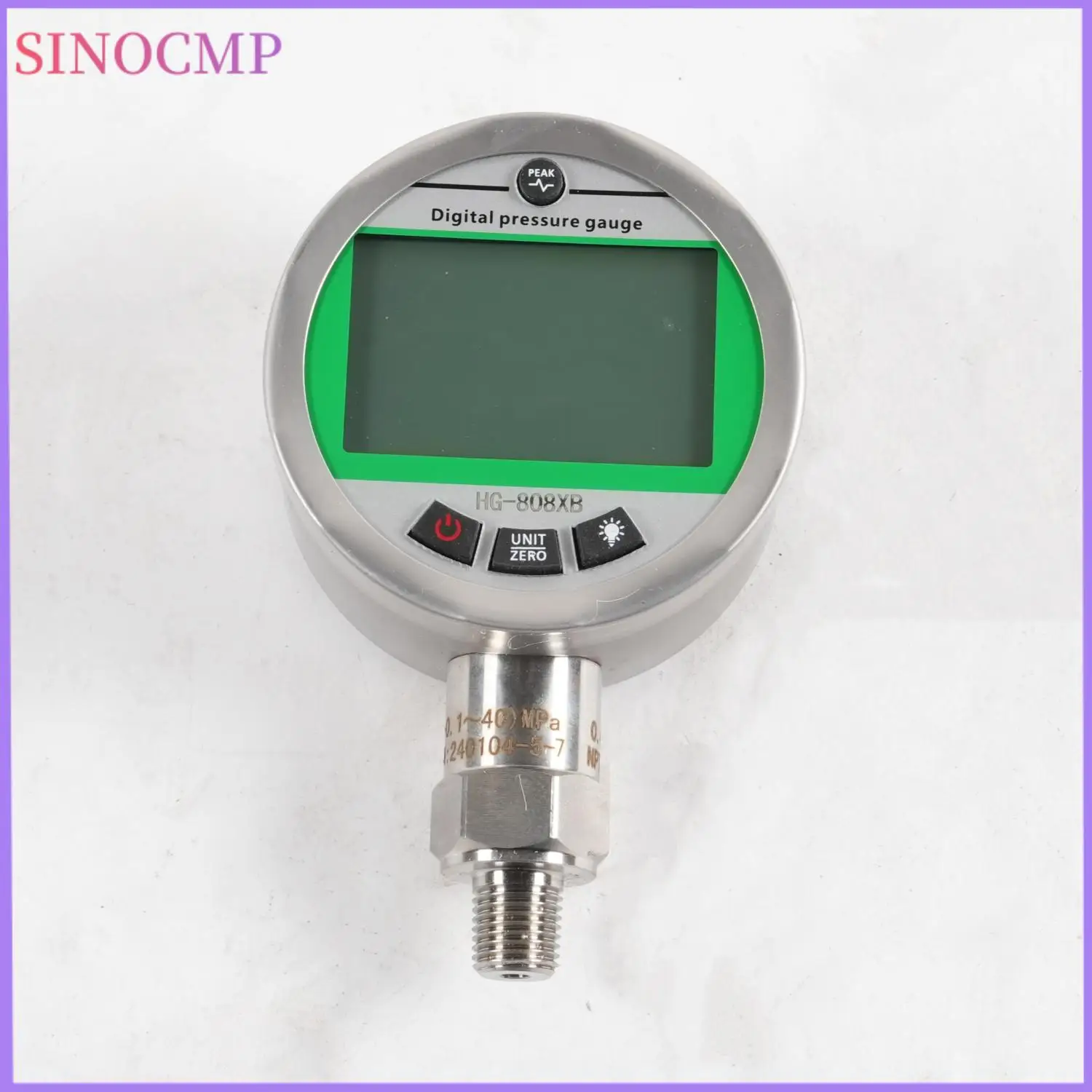 

40MPA Dial 80mm 0.4%FS 1/4NPT Digital Display Gauge Meter Accuracy Backlight Hydraulic Gas Water Pressure Gauges Digital Gauge