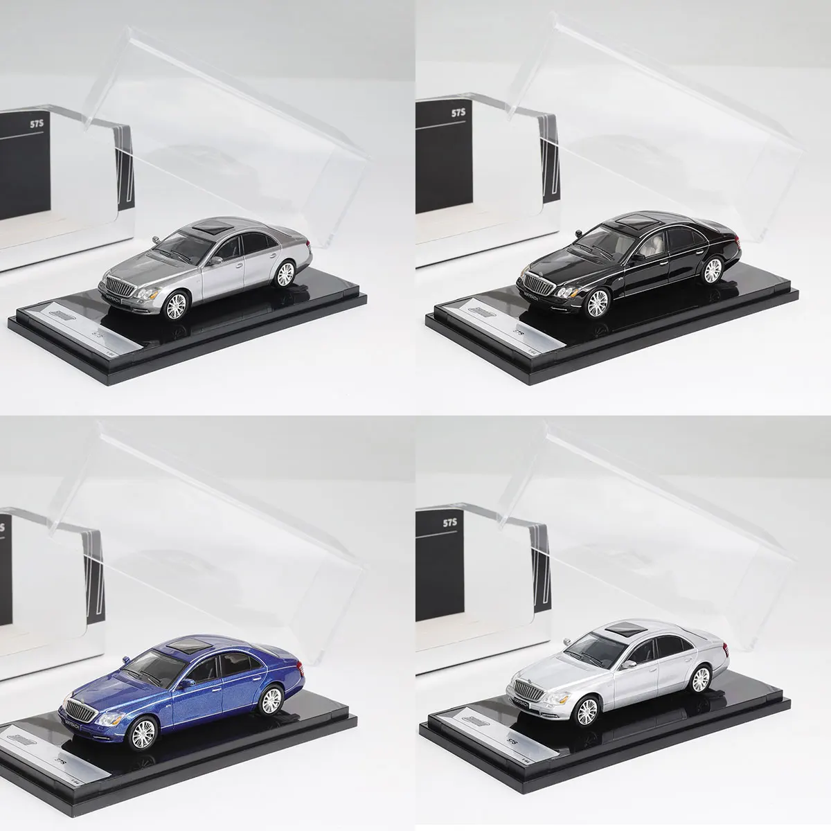 รถโมเดลโลหะผสม DCT/ Shadow 1/64 Mercedes-Benz Maybach 57S ของเล่นเด็ก ของขวัญคริสต์มาสสำหรับเด็กผู้ชาย