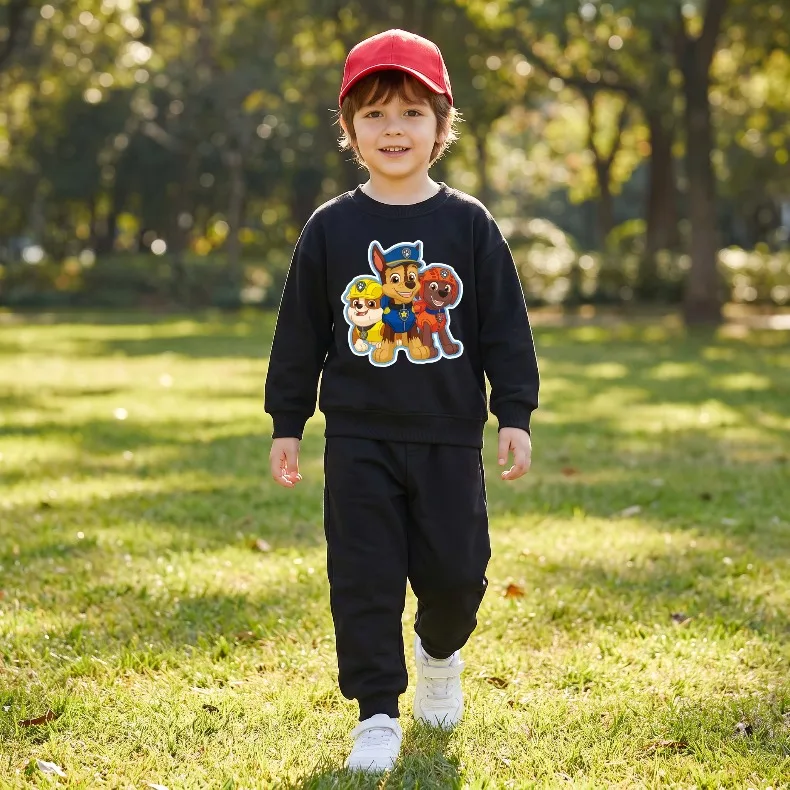 Frühling Herbst Jungen O-Ausschnitt Hoodies + lange Hose 2-teiliges Set Kinder Casual Sweatshirt Anzug Kinder Trainingsanzug Pullover Sets – Detail 4