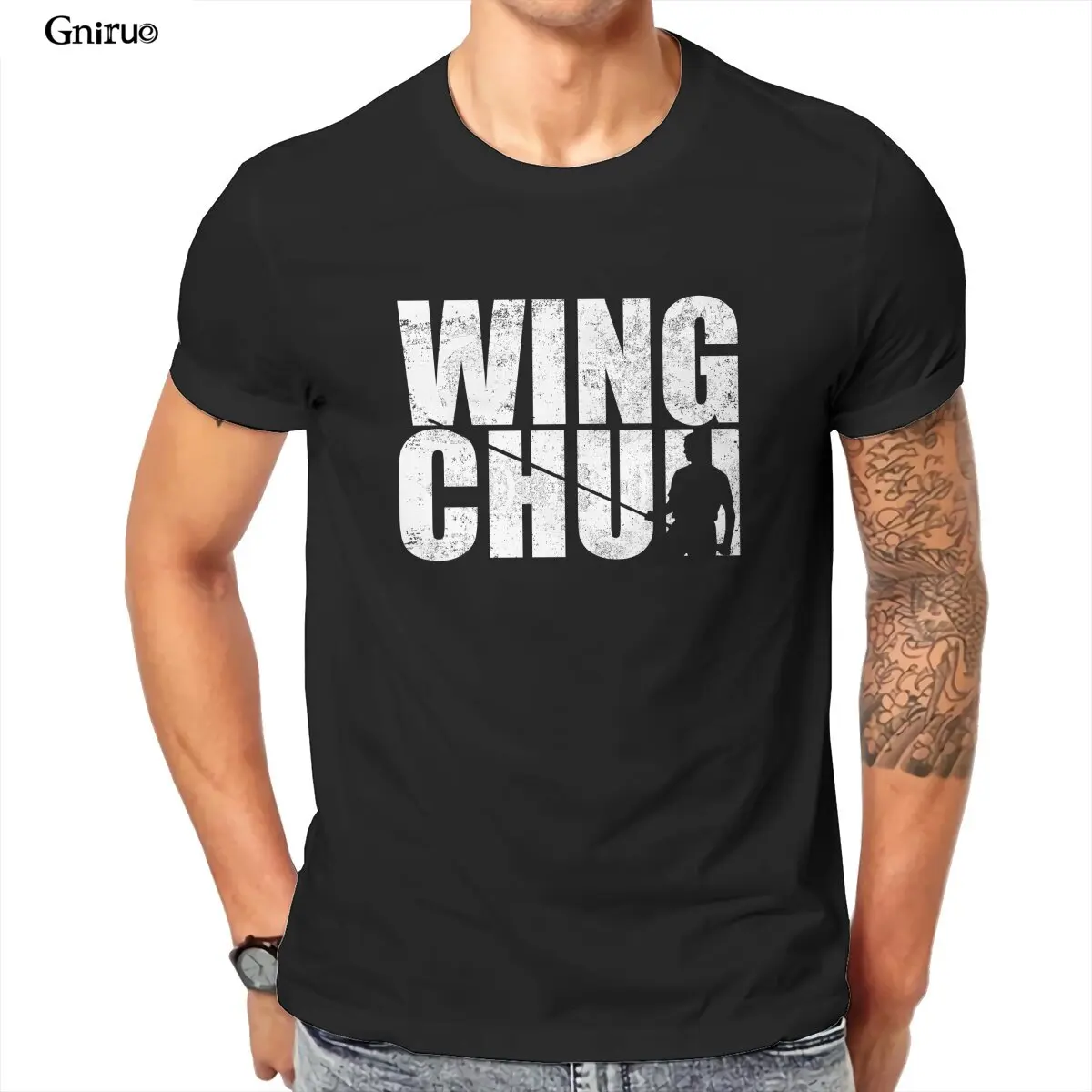 Оптовая продажа, индивидуальные повседневные хлопковые мужские футболки размером от S до 6XL, с изображением крыла Чуна, боевых искусств, Jeet Kune, боевой подарок, белого цвета, большие размеры, 1241