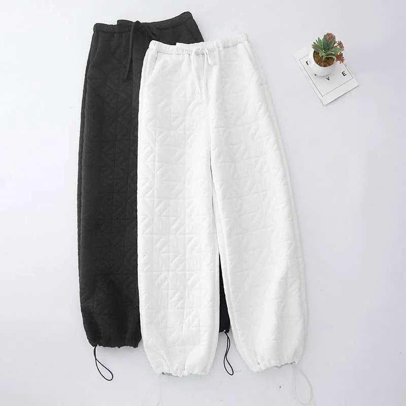 스포티 팬츠 시크 Y2k 신축성 있는 허리 힙합 하렘 팬츠 스웨트팬츠 드로스트링 바지 한국 스타일 스트리트웨어 여성 의류