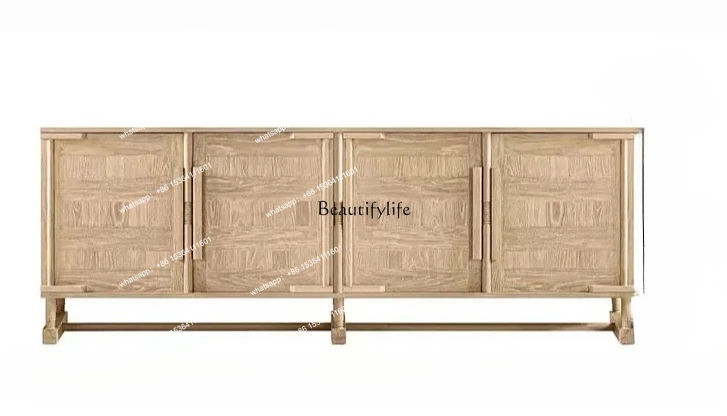 

Wabi-Sabi Style Solid Wood TV Cabinet Living Room Wall-Mounted Entryway Designer Decorative Cabinet French Vintage Sideb