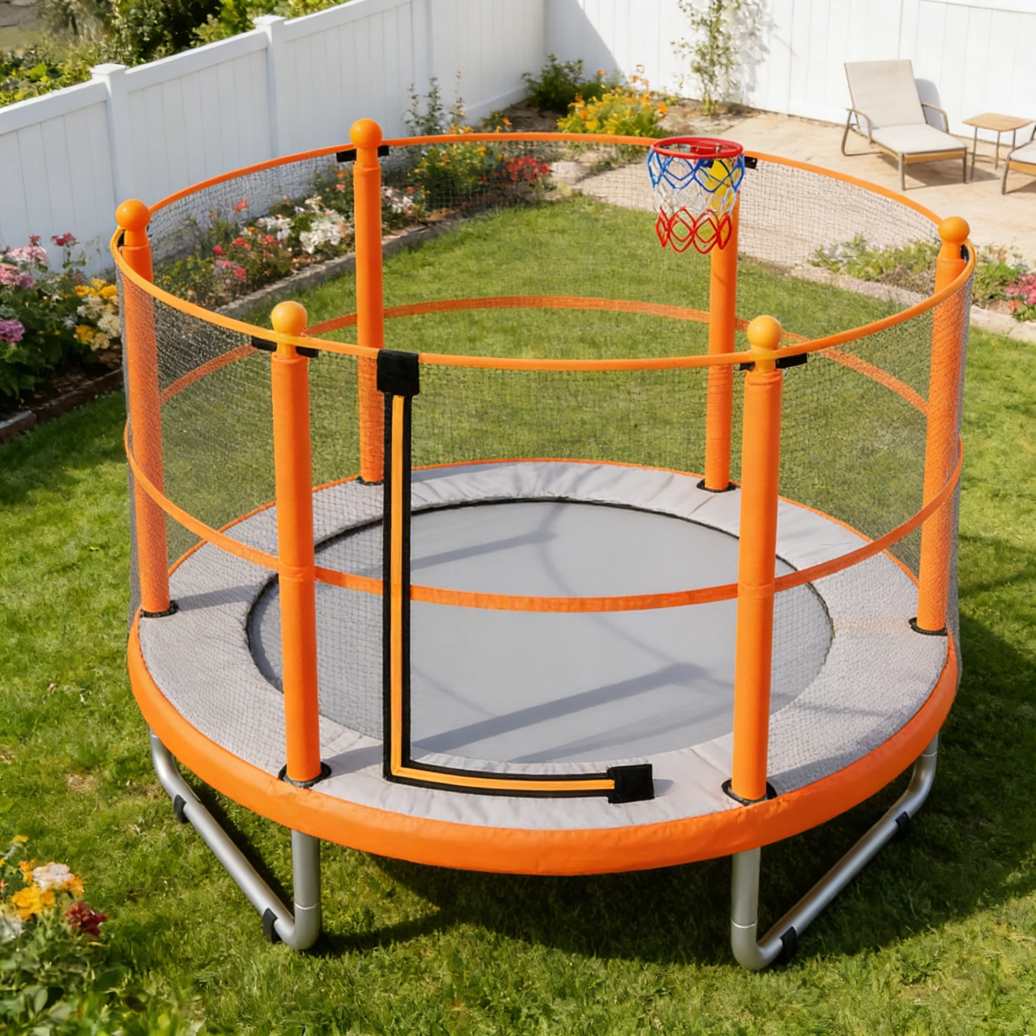 2026   Professional Trampoline Park Equipment Inground Trampoline With Safety Net for Outdoor Commercial Use