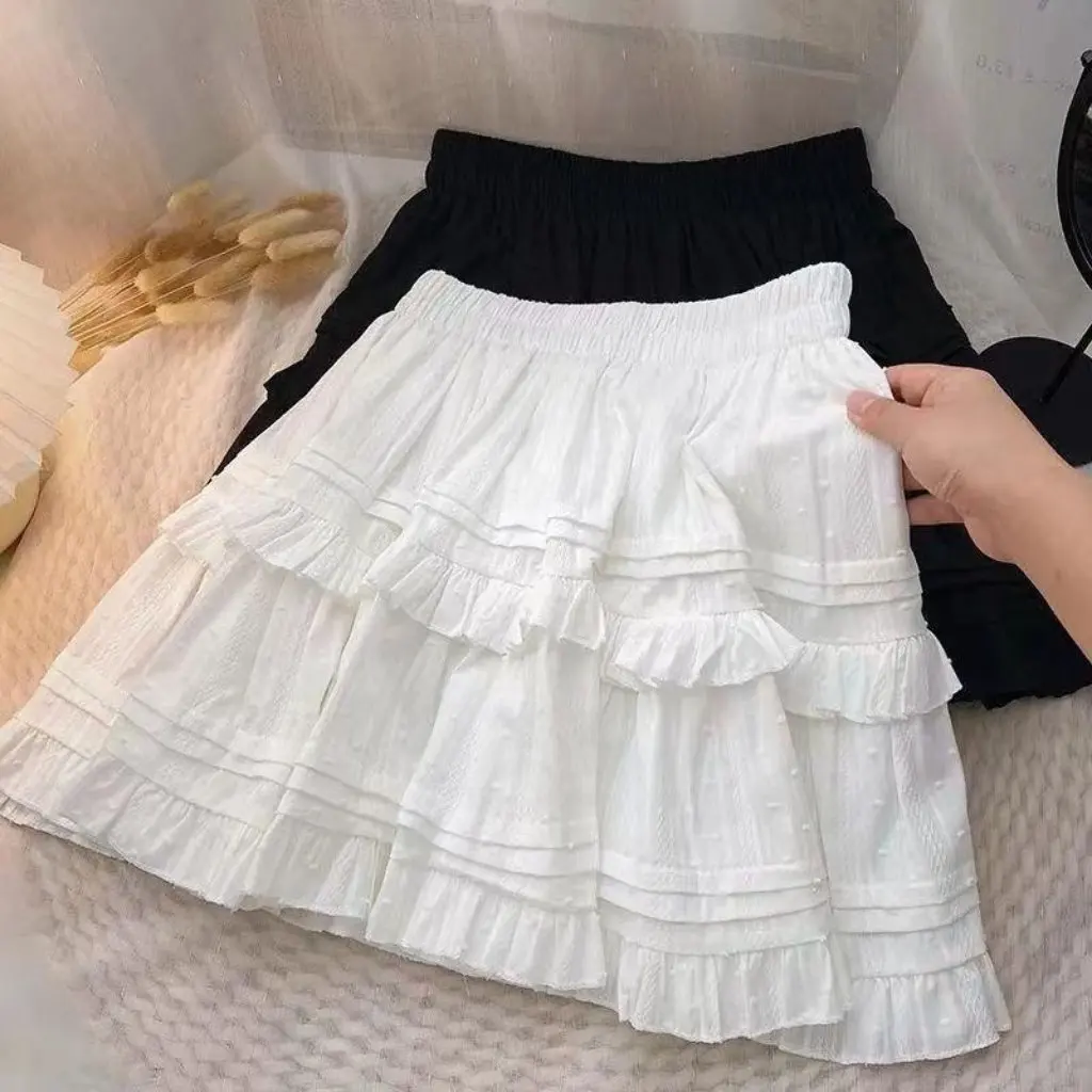 

Summer Skirt Women's Fashion Half Skirt Girls' Spring Autumn Mini Skirt Elegant Casual Outerwear