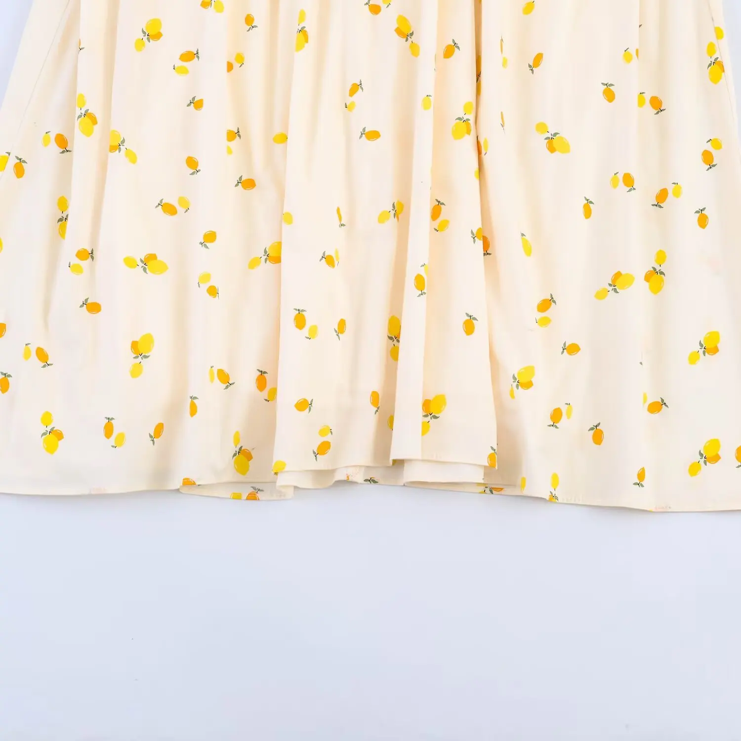 BSAY 2026 Sommer Neues Damenkleid mit Fruchtprint, Neckholder, Midi-Länge, Ärmellos, A-Linie, Süßes Freizeitkleid für Strand und Urlaub – Detail 6