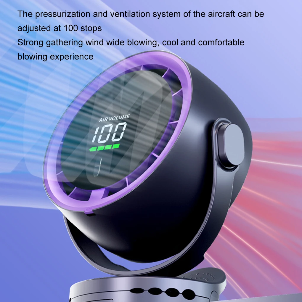 

2026 New Upgrade Digital Display Desktop Remote Control Fan 720 Degree Rotation Adjustable Clip-on Fan Office High Speed Turbine