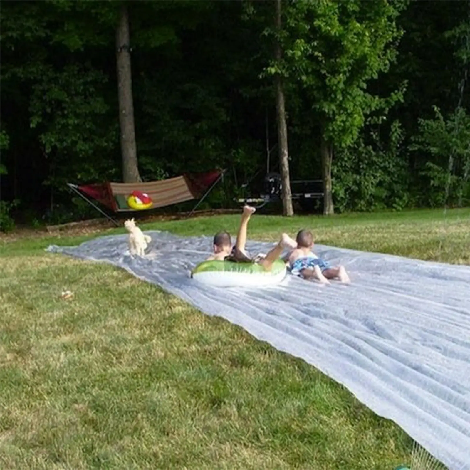 

Lawn Water Slide Sheet Easy to Setup Heavy Duty Outdoor Slip Backyard Activity for Girls Children Boys Adults Family