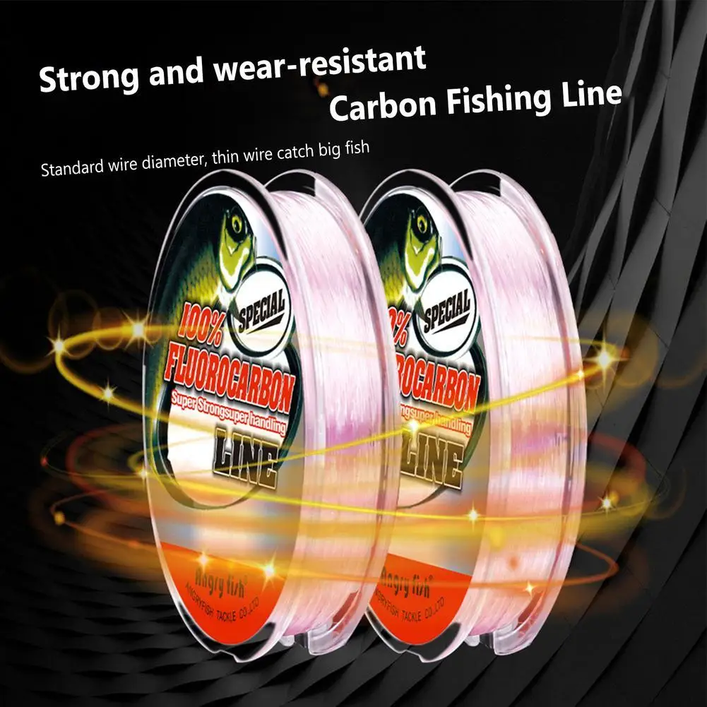 YFASHION 2-30lb Fluorocarbon Fishing Line Invisible Abrasion-resistant Underwater Fast Sinking Ultralow Stretch Fishing Wire