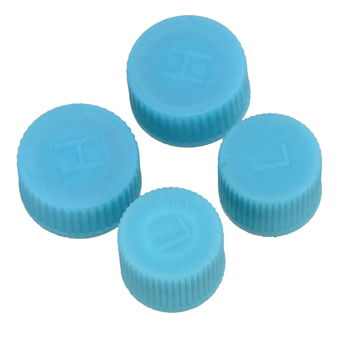 4pcs High and Low Pressure AC Cap System Valve Air Conditioning Service Blue R134a R12