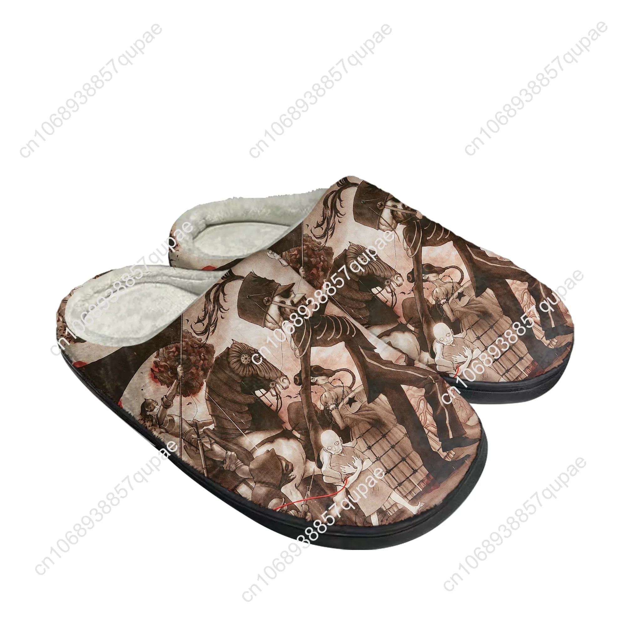 Mijn Chemische Romantiek Rock Band Home Katoen Custom Slippers Heren Vrouwen Sandalen Pluche Casual Houden Warme Schoenen Paar Thermische Slipper