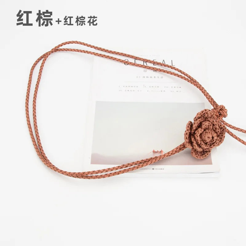 ใหม่โซ่เอวทอ โซ่ตกแต่งชุดสตรี โซ่ดอกไม้อเนกประสงค์