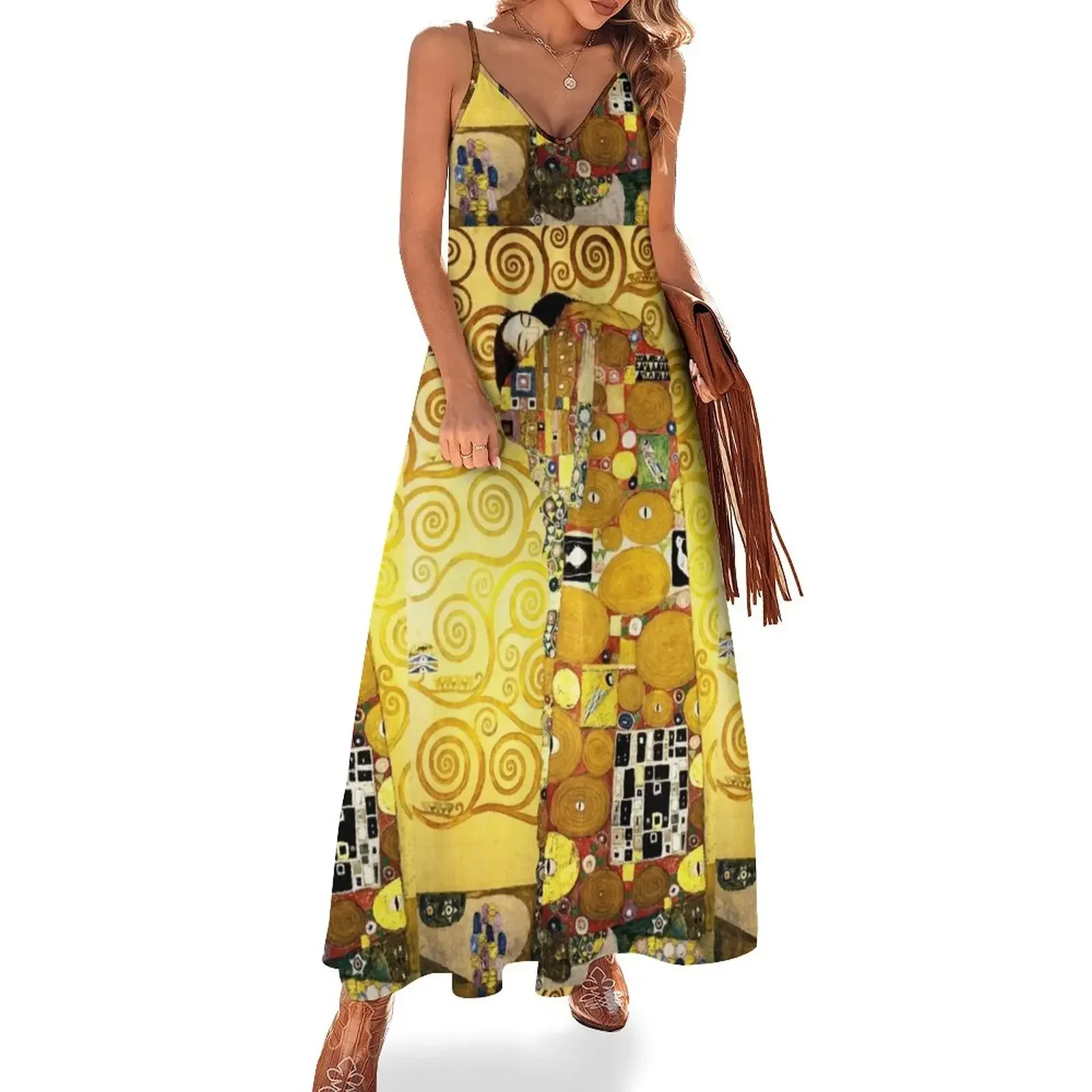 

Gustav Klimt The Embrace Sleeveless Dress elegant party dresses for women 2024 dress women summer Dresses gala Dress