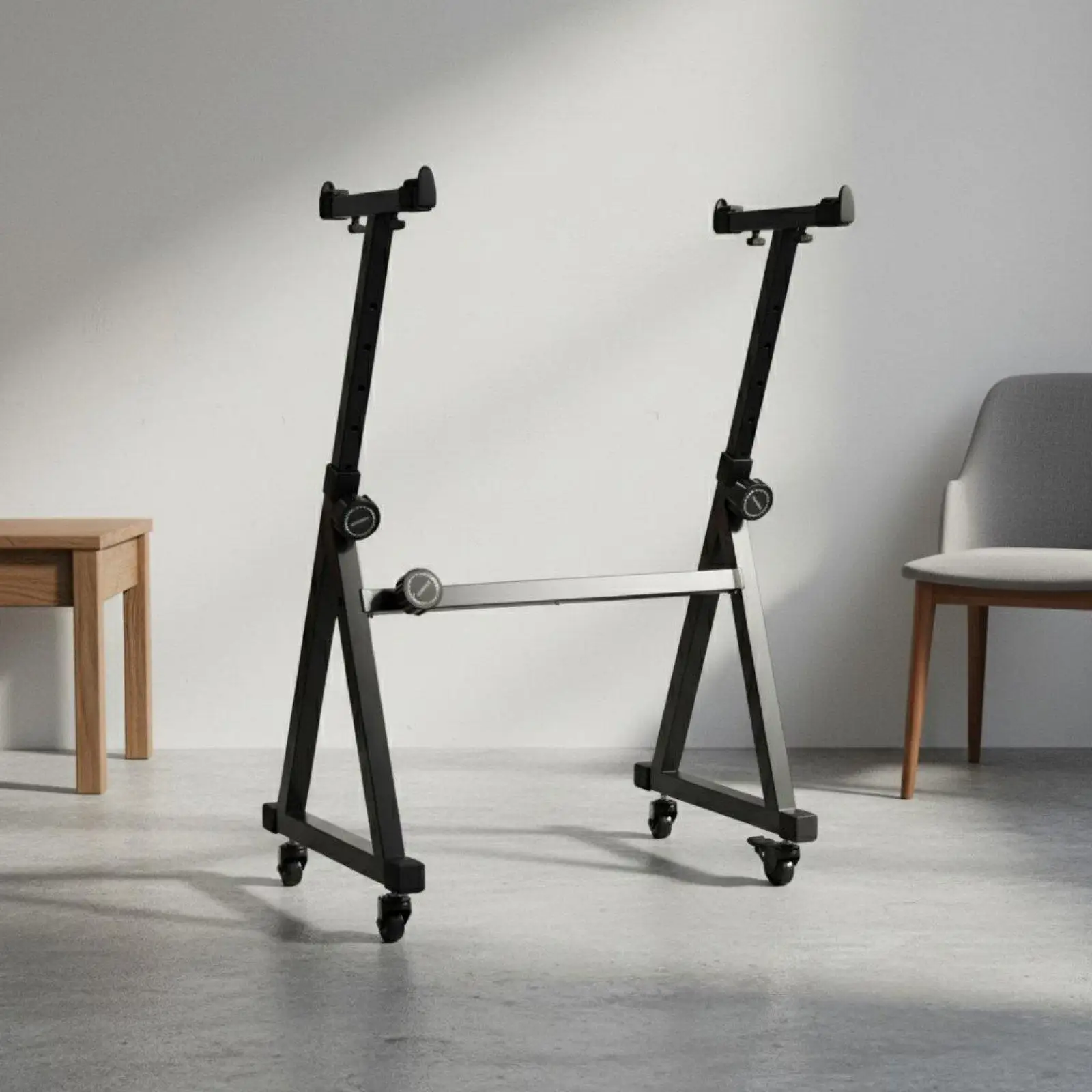 Z Shape Adjustable Keyboard Stand Stainless Steel Universal Music Rack for Performers and Rehearsals