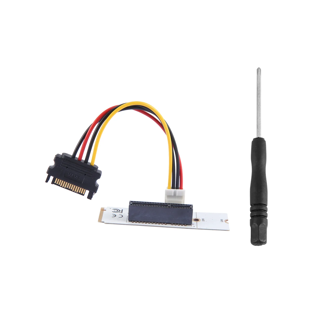 Hot Sale NGFF M.2 to PCI-E 4X Riser Card M2 Key M to PCIe X4 Adapter with LED Voltage Indicator for ETH Bitcoin Miner Mining