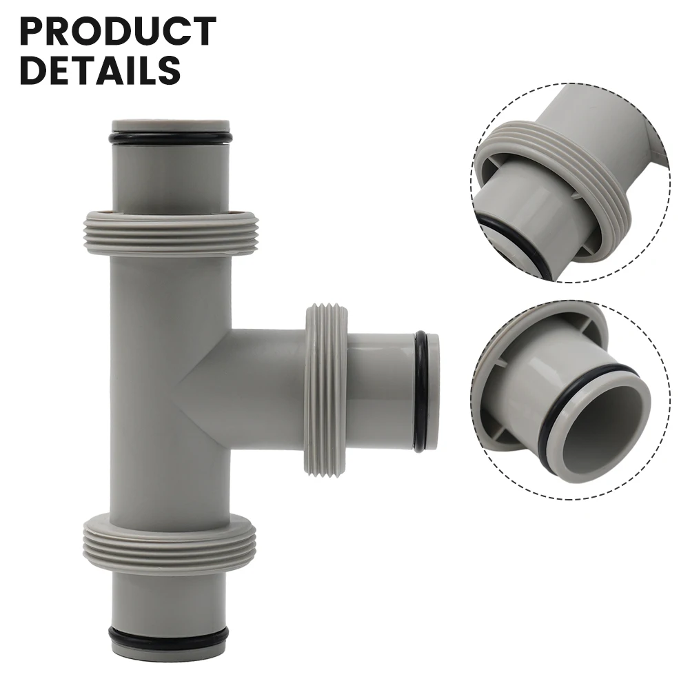 Connector Adapter Hose Plunger Valve PP Material Pool Pumps T-connector For Tee T-Joint Pool Part High Quality