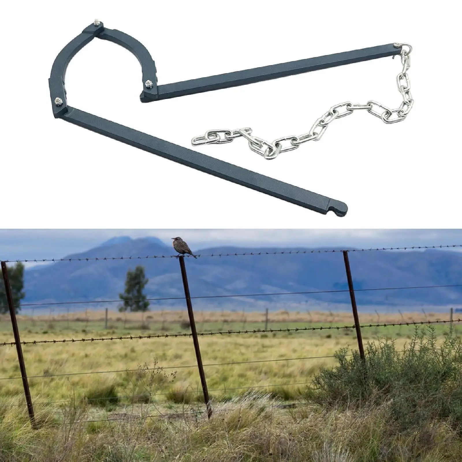 Professional Fence Fixer Iron Durable Fence Repair Tool Barbed Wire Retainer for Livestock Farm
