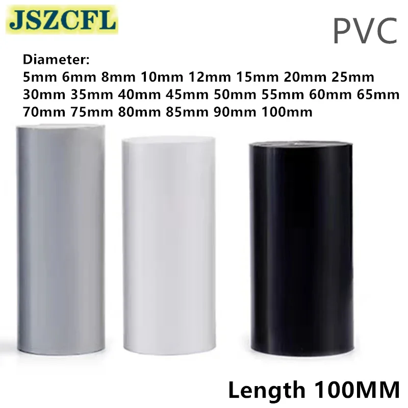 

White Gray Black Plastic PVC Round Rod Bar Diameter 5/8/10/12/20/30/40/45/50/55/60/70/80/90/100mm for DIY Tools Length 100MM