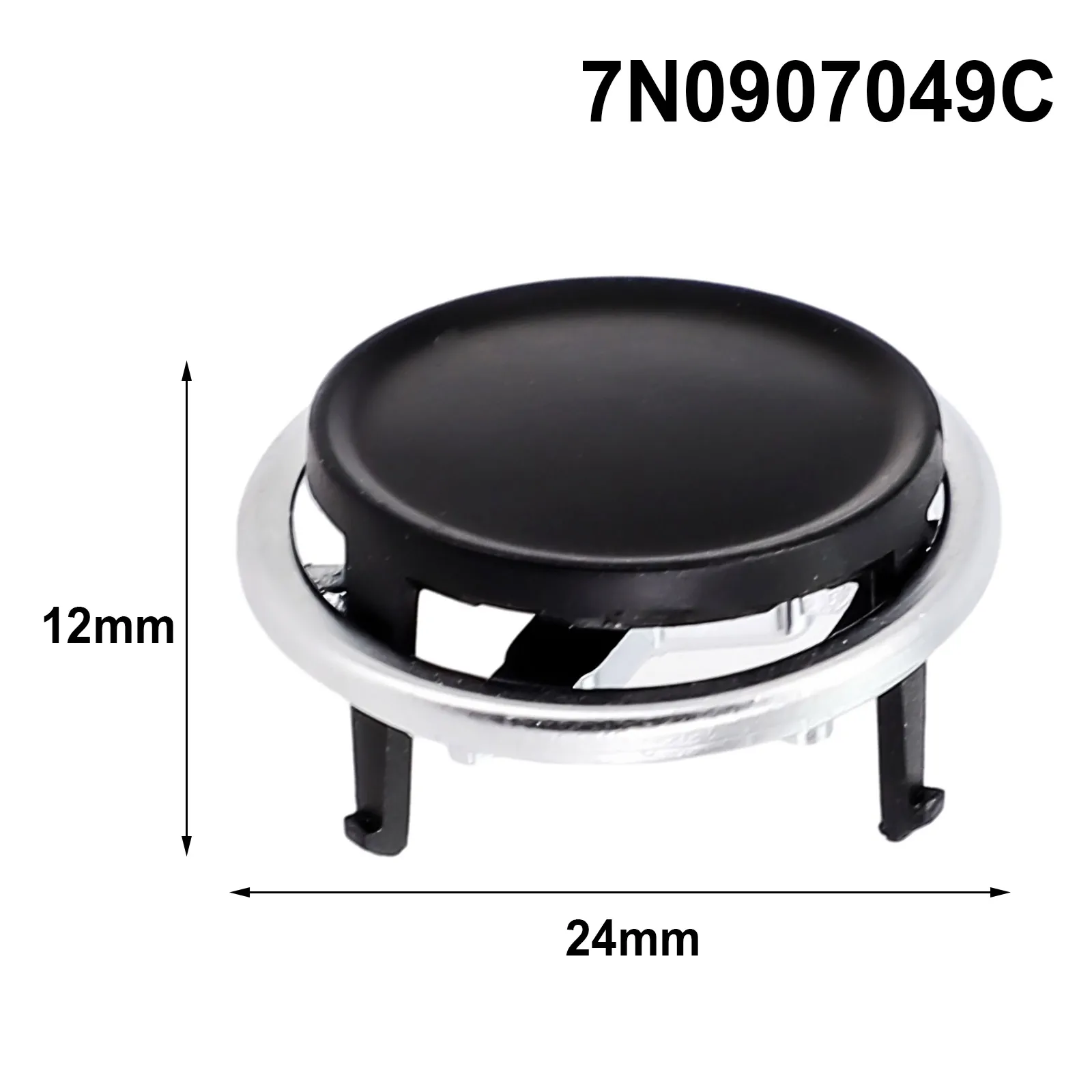 None Knob Button Truck 24*24mm Interior Accessories ABS+PC Black 7N0907049C Air Conditioning Panel Knob Button