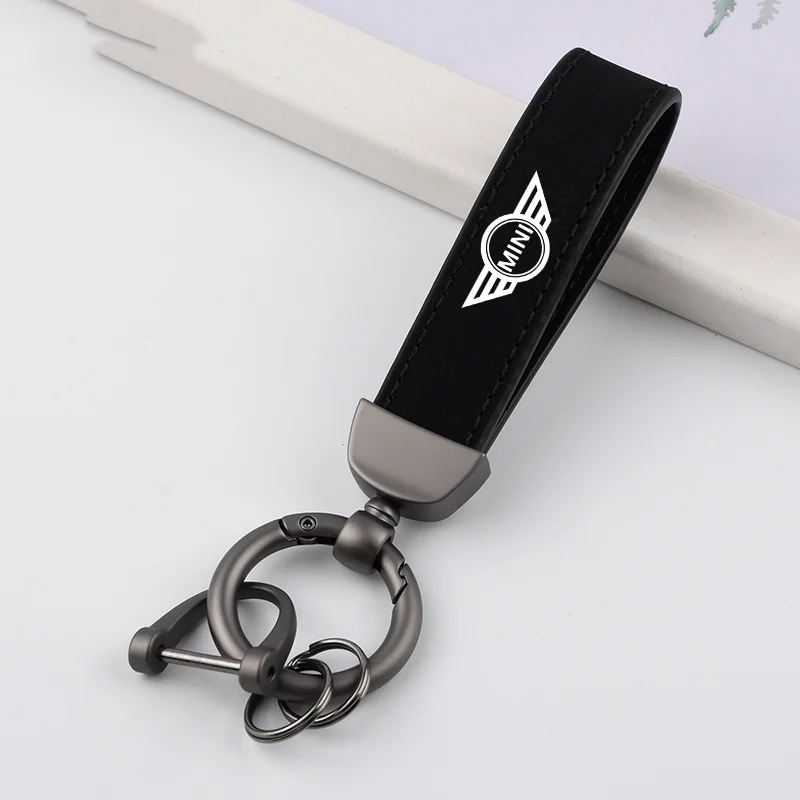 Car Keychain Zinc Alloy Logo Key Ring Accessories For MINI One Cooper JCW Countryman Clubman Cabrio Paceman Coupe Roadster