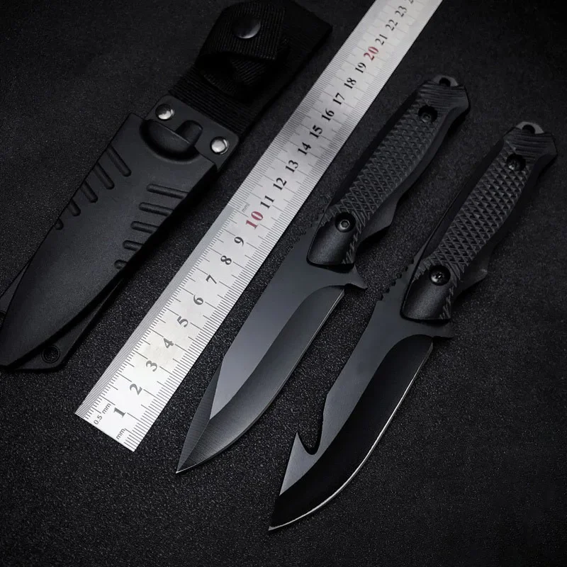 ABS + Fibre Handle Fixed Blade Knife 5Cr15Mov Steel Survival Hunting Knife Outdoor Camping Tactical Hand Tool For Self Defense