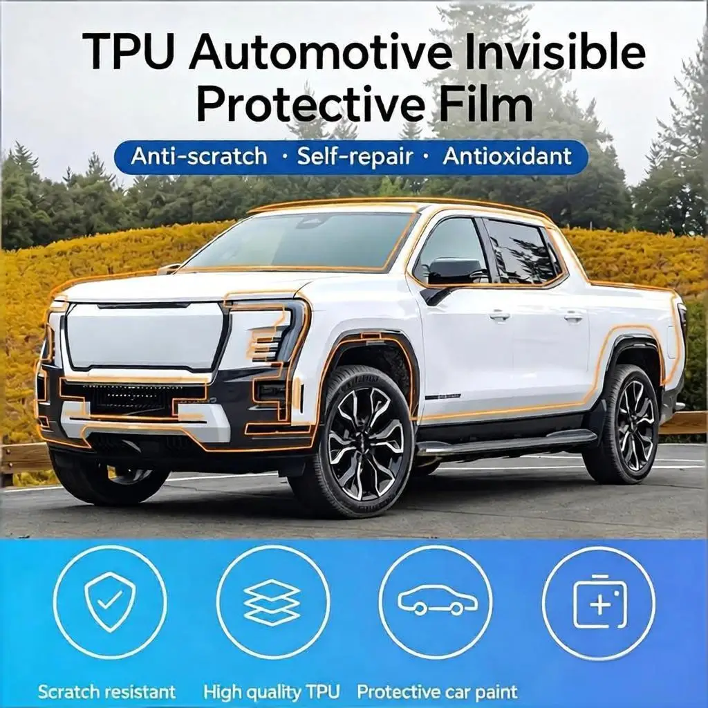 9Mil TPU Bumper Paint Protection Film For GMC sierra EV 2024-2026 Pre-cut PPF Kit Matte Clear Bra Body Anti-Scratch Resistant