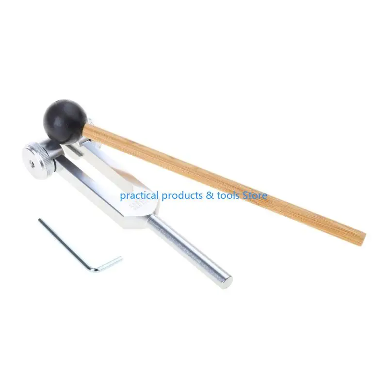 77JB 1 Set Hz Tuning Fork with Silicone Hammer Aluminum Alloy for DNA Healing Keep Body Mind & Spirit Musical Instrument