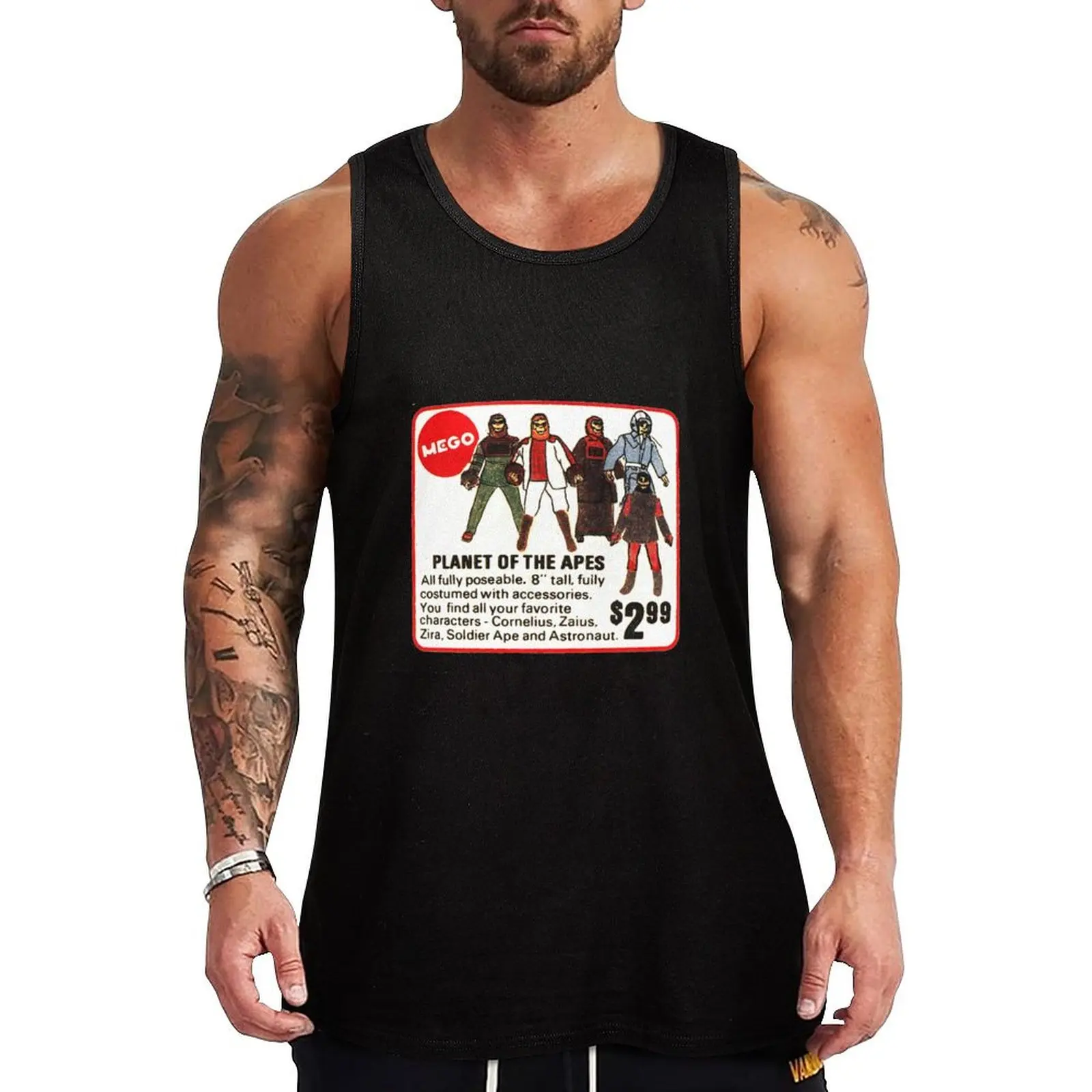 

Mego Planet of the Apes Action Figures Tank Top cute tops gym clothes man fitness Top summer T-shirt Men's gym