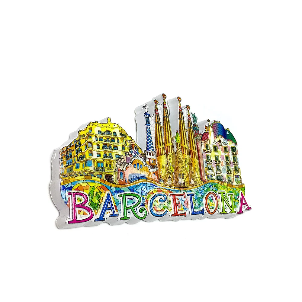 Barcelona Resin Fridge Magnet 3D Home Decor Travel Souvenir