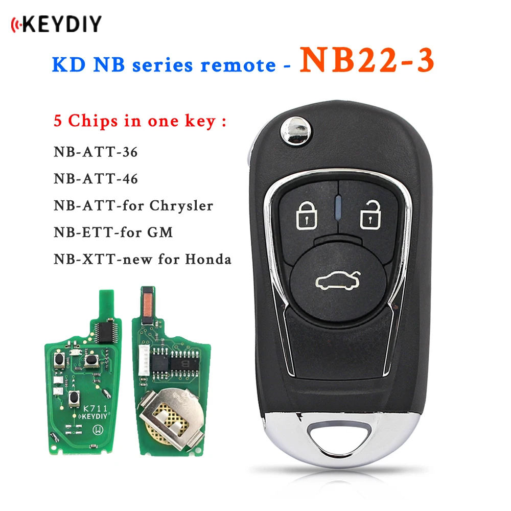 KEYDIY Universal Multi-functional Remote Key NB-Series NB22-3 for KD900 KD-X2 KD-MAX All Functions Chips in One Key for GM Style