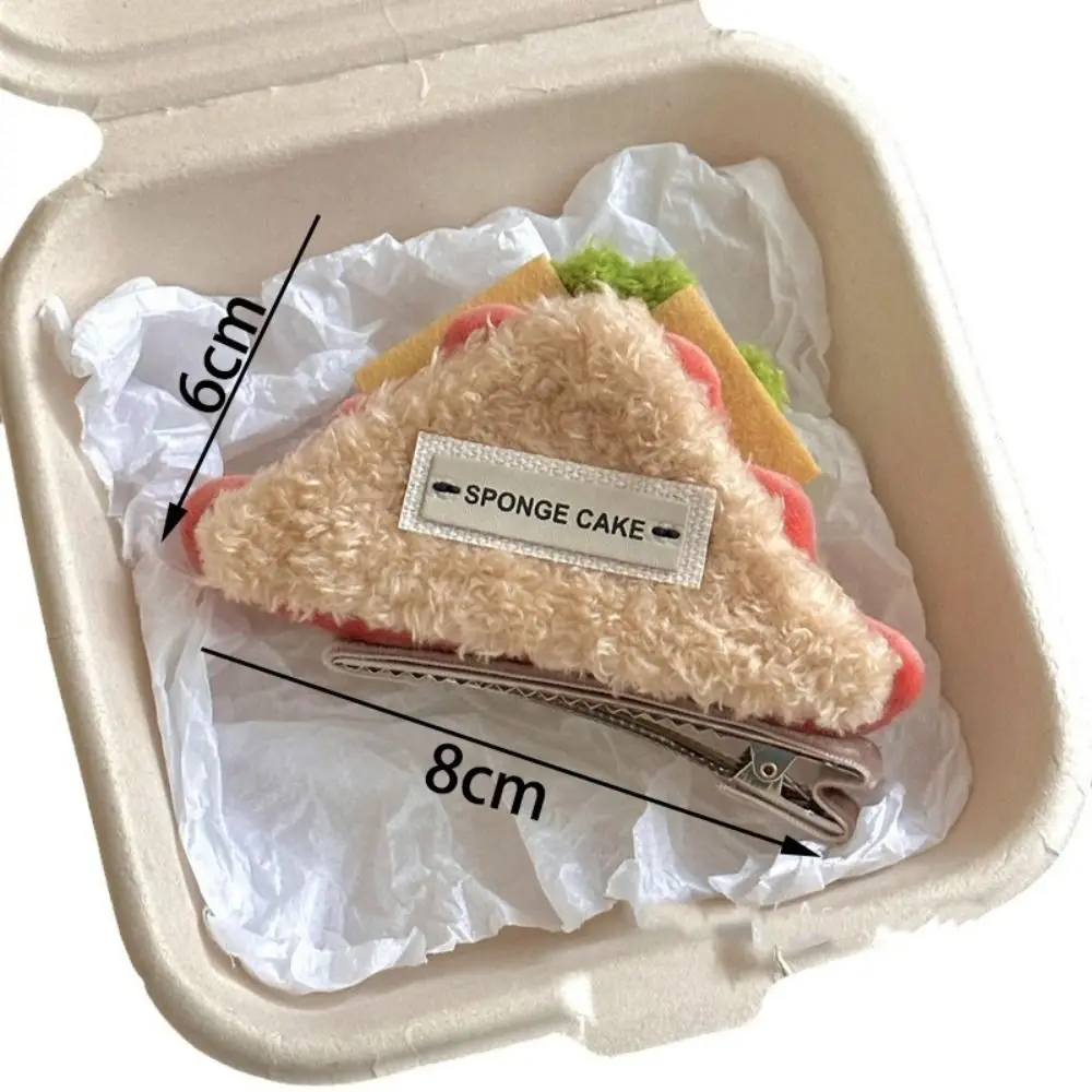 กิ๊บติดผมรูปเค้กแซนวิชครีม ดีไซน์น่ารัก นุ่มเหมือนจริง พร้อมปิ่นปักผมทรงเค้ก