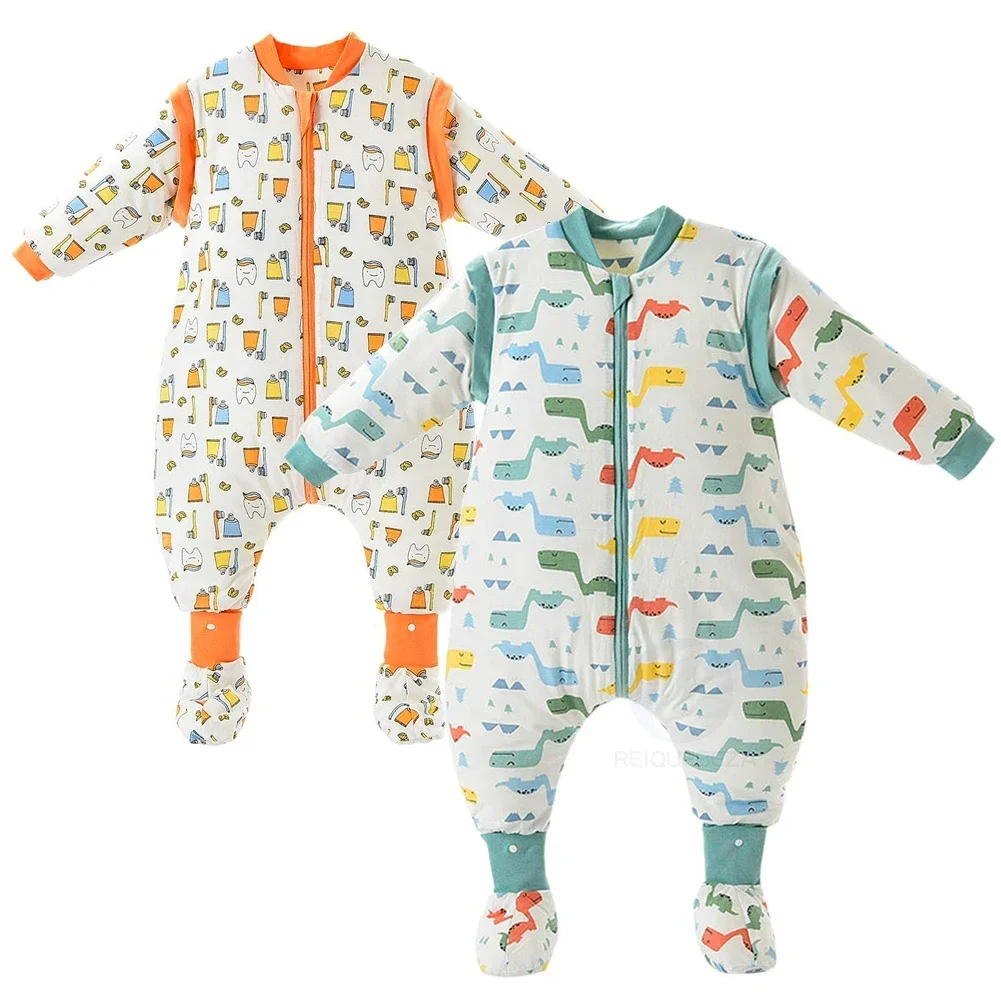 2.5/3.5 Tog Baby Slaapzak Met Been Dik Warm Afneembaar Lange Mouw Slaapzak Voor Peuter Jongen Meisje Kleding Beddengoed Deken