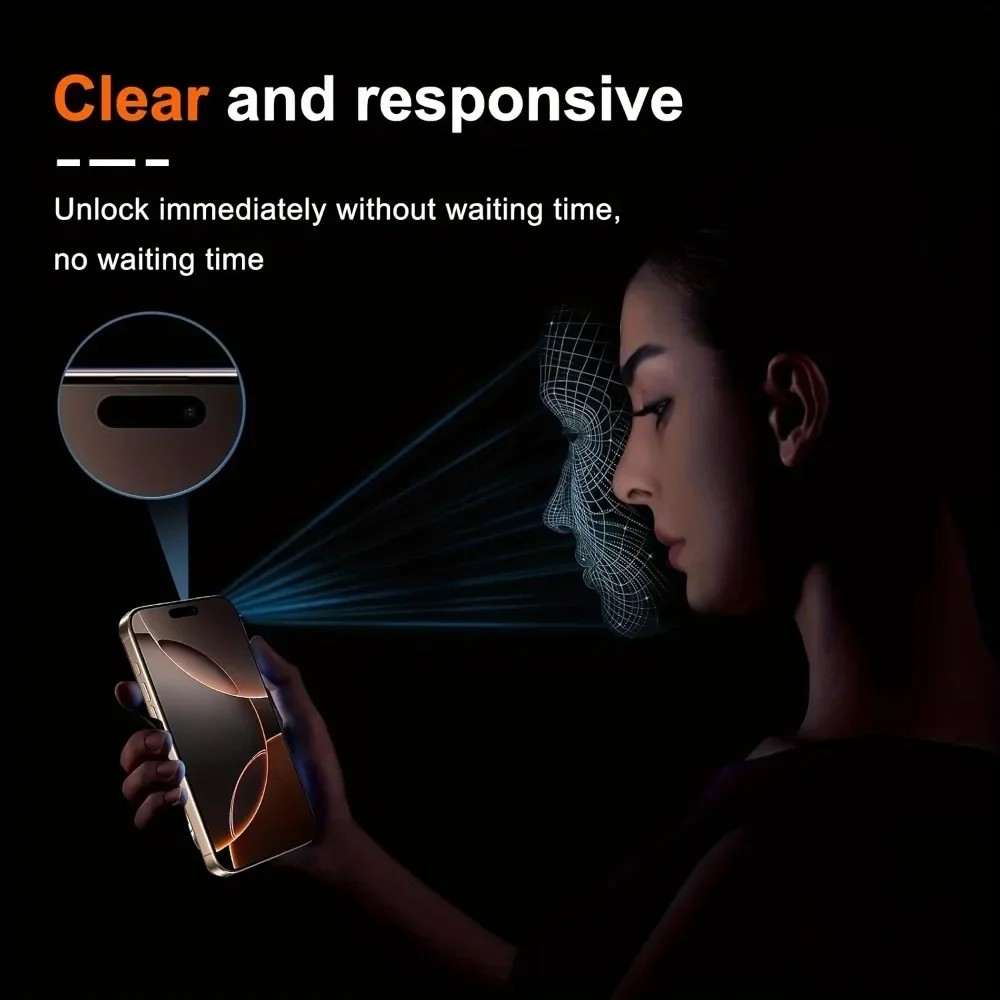 3 قطعة فيلم الزجاج المقسى المضاد للتجسس آيفون 16 15 13 14 برو ماكس 16e 13 واقي شاشة صغير آيفون 13 11 12 برو 15 14 زائد #6