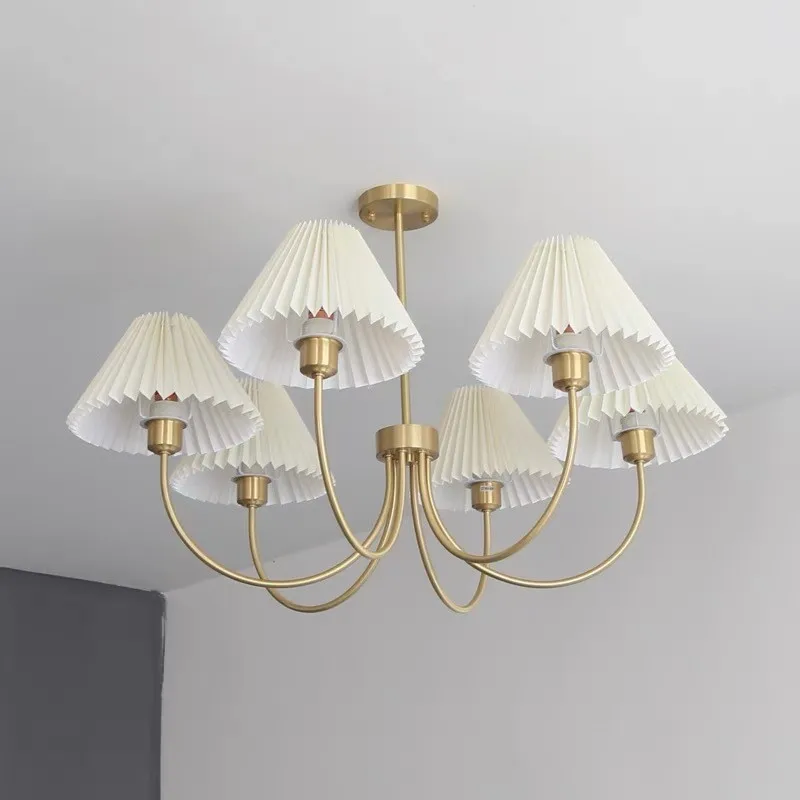 American Copper Material E27 Chandelier Nordic