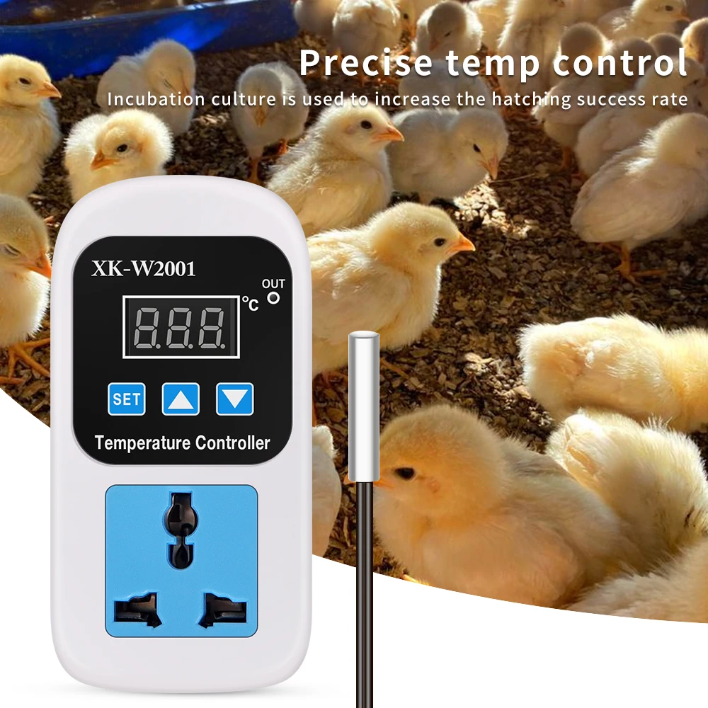 XK-W2001 Digital Temperature Controller Socket AC110-220V Thermostat Regulator Smart Controller Socket 0.1℃ Accuracy image 6