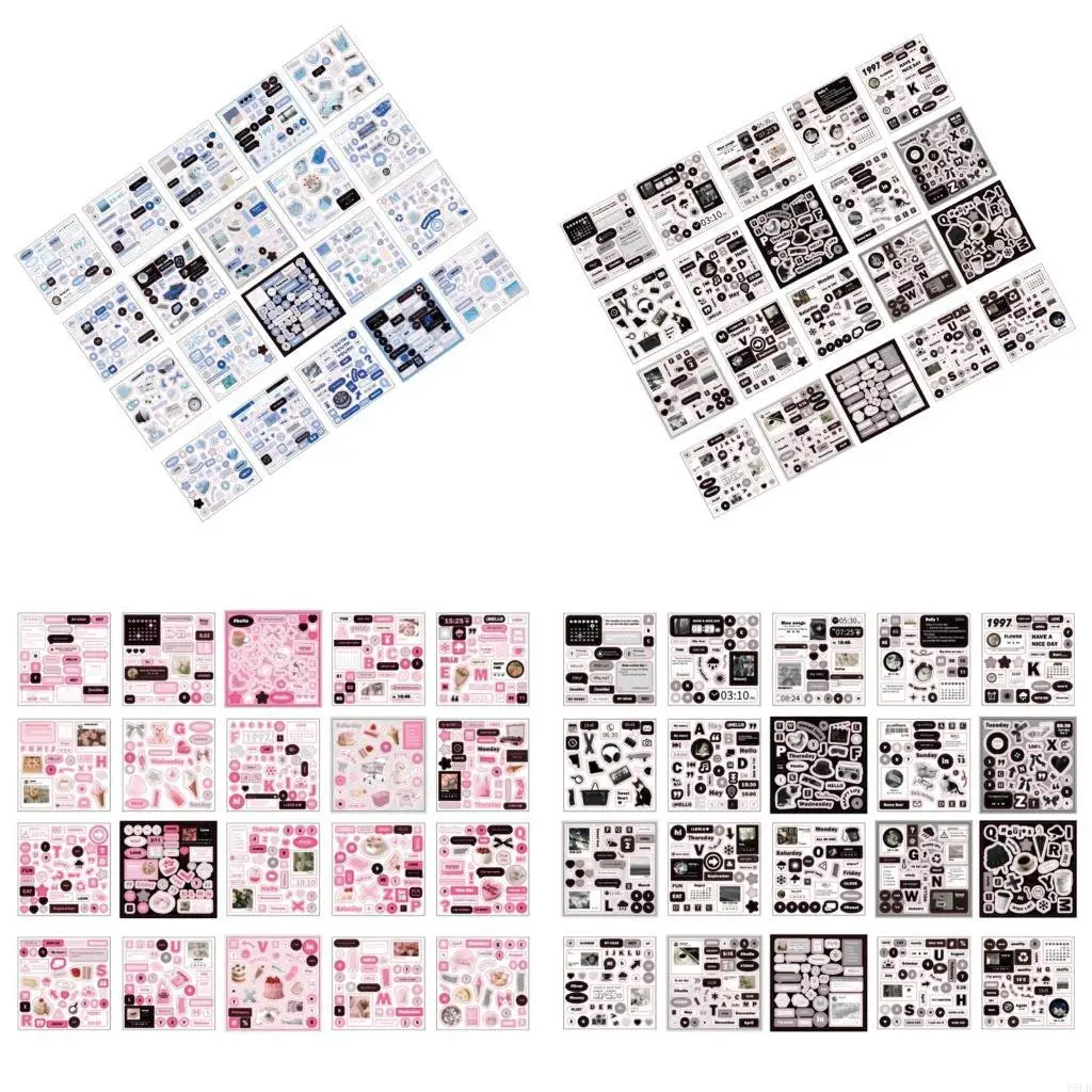 

Y5LB Scrapbooking Decoration Sticker for Journal, Notebook Planner, Album Scrapbooking Embellishments