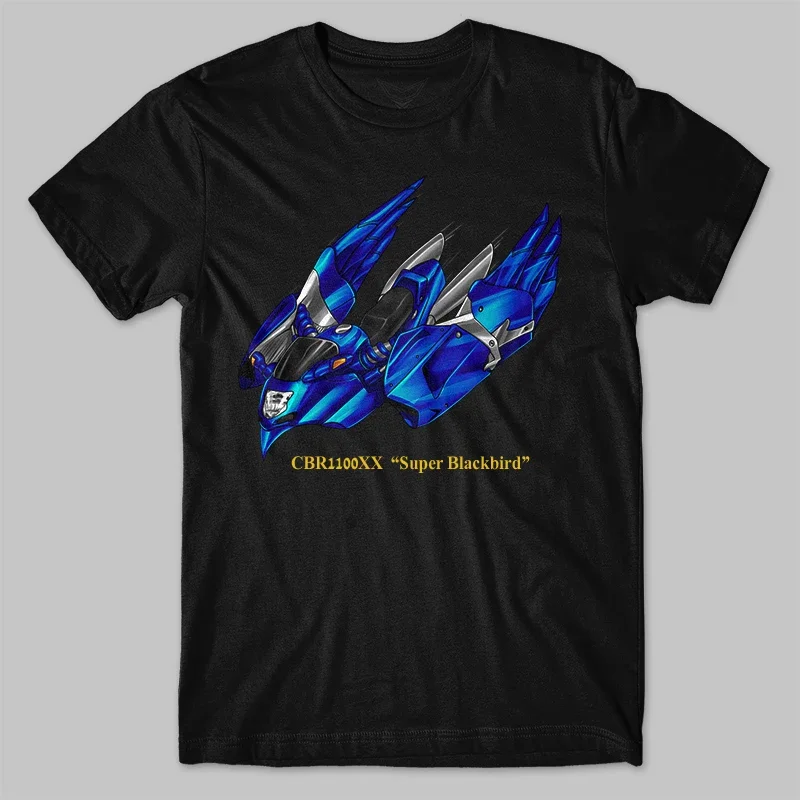 Classic Motorcycle CBR1100XX Super Blackbird Transfiguration Inspired T-Shirt 100% Cotton O-Neck Short Sleeve Casual Mens Tshirt