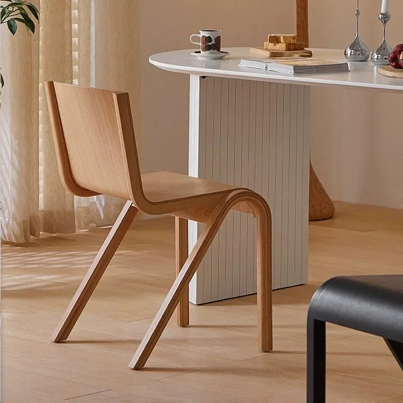 Light Luxury Minimalist Dining Chair Cream Style Home Modern Retro Chair
