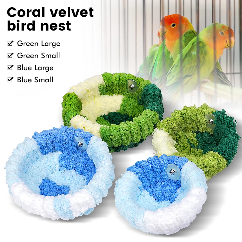 Bird Nest for Cage Warm Bird Nest Bird Beds Parrot Nest Parakeet Nest Cockatiel Bed Winter Sleeping Bed Bird Hammock for Parrot